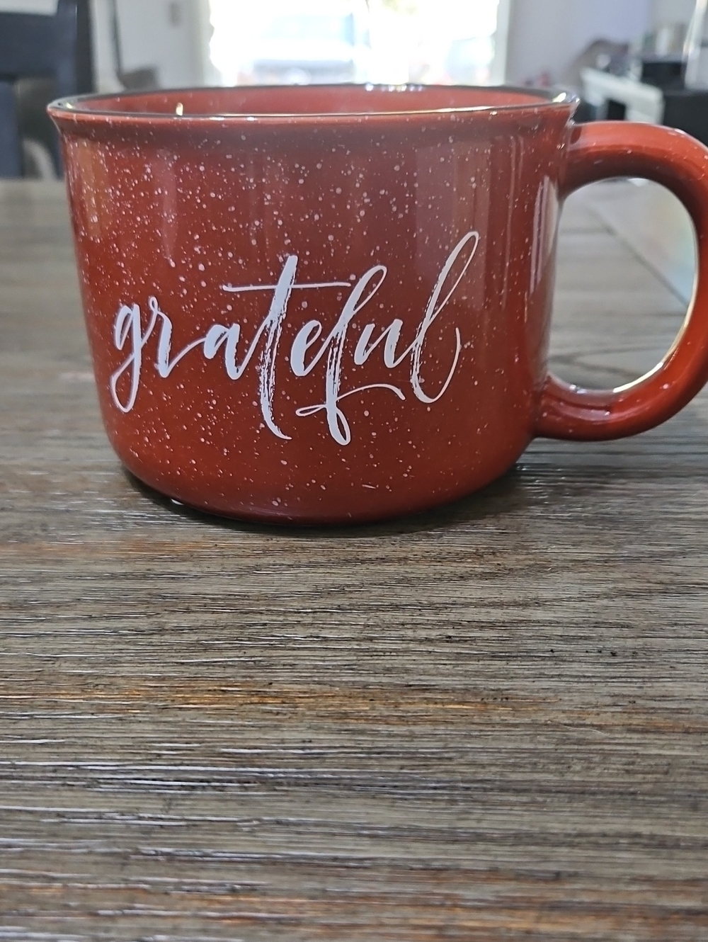 Grateful Red Ceramic Coffee Mug - Home Dining
